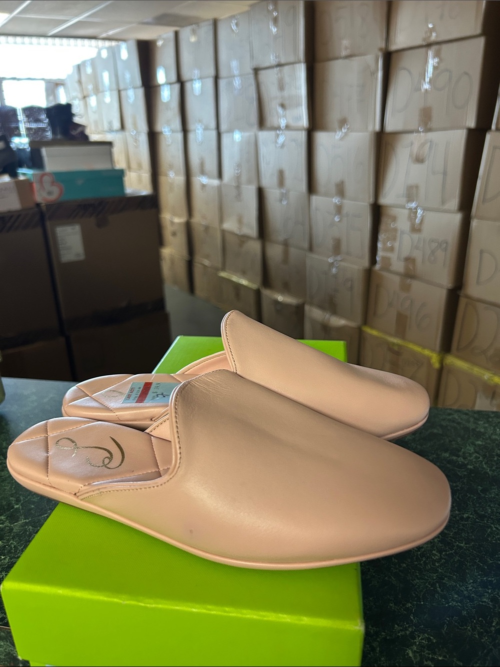Sam Edelman Blush Pink Leather Slip-On Mule - Picture 2 of 5